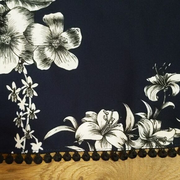 Sam Edelman Women's Navy Floral Printed Dress 8 NWT - Picture 5 of 7